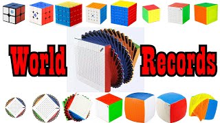 Every Rubiks cube World Record from 2x2 to 23x23 [upl. by Meingoldas]