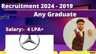 Mercedes Benz Off Campus Drive For 2024 2023 2022 2021 Batch  IT Company Jobs  Salary 4LPA [upl. by Jariv]