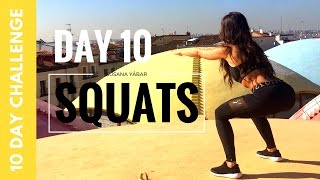 Butt Lift and Flat Abs Workout in 10 Days  Squat Challenge Day 10 [upl. by Ahsaeit685]