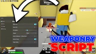 Weaponry Script Hack GUI Silent Aim ESP Chams Sniper Wallbang No Recoil amp More [upl. by Elcin]