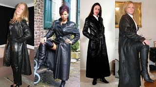 Stylish Most Beautiful Leather Long Coat Womens 😍 leatherwear leather [upl. by Francie]