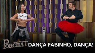 Aline Riscado ensina passos de dança para Fábio Porchat [upl. by Caniff675]