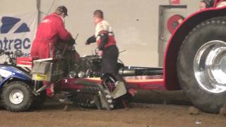 Indoor Tractorpulling Zwolle 2011  Never Satisfied Explodes [upl. by Refiffej]