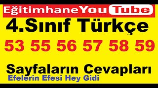 4 sınıf türkçe ders kitabı 53 55 56 57 58 59 sayfaların cevapları [upl. by Llednov]