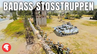 Company of Heroes 3  BADASS STOSSTRUPPEN  Wehrmacht Gameplay  2vs2 Multiplayer  No Commentary [upl. by Pfaff]