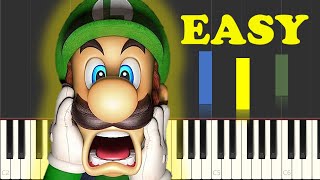 Luigis Mansion Theme Song On Piano EASY [upl. by Mignonne220]