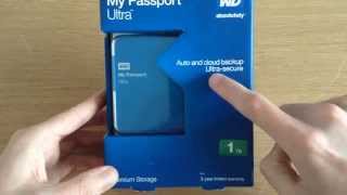 Unboxing Western Digital My Passport Ultra 1TB USB Hard Drive UK [upl. by Okiram464]