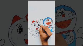 Lets Make Doraemon and Dorami ❤ shorts doraemon drawing viralshorts trending shortfeed [upl. by Akinaj]