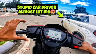 Almost Car Driver Hit Me🤬  Craziest Hyper Ride in traffic😱  Modified Ntorq😍 [upl. by Arreyt]