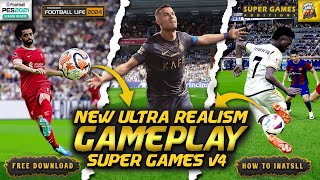 ✅ Ultra Realism Gameplay Mod  Download amp Install  PES 2021  Football Life 2024  All Patches [upl. by Yerffoej]