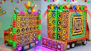 Diy Mini Wedding Dj Road Lights Murti Visarjan  Mini Dj Truck Decoration Light Loading [upl. by Miguel134]