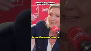 Marine Le Pen  Le SEUL qui veut la GUERRE cest MACRON [upl. by Daron155]