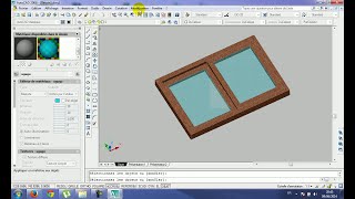 autocad 3d fenêtre  3dأتوكاد  utilisation matériaux [upl. by Nosneh]