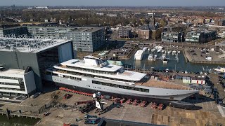 Oceanco launched the 109m 3576quot Seven Seas Y720 [upl. by Eisac]