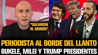 PERIODISTA AL BORDE DEL LLANTO POR BUKELE MILEI Y TRUMP [upl. by Gilchrist]