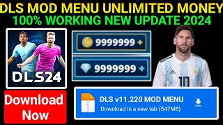 Dream league Soccer v11220 Mod Menu 2024  DLS Mod Menu 11220 Get Unlimited Coins amp Gems 2024 [upl. by Cecily114]