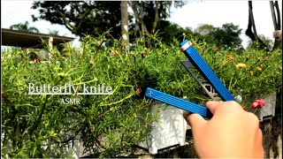 Butterfly knife “ASMR” trainer knives [upl. by Roumell]