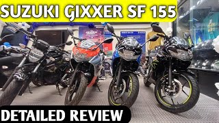 SUZUKI GIXXER SF 155  New ON Road Price Mileage Top Speed Detailed Review 👌 [upl. by Tinaret]