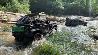 110 Scale RC Car  Two Defender D90 Creek Trailwith my friend [upl. by Jamin297]