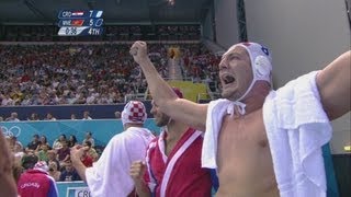 Mens Water Polo SemiFinal  CRO v MNE  London 2012 Olympics [upl. by Graig]