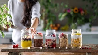 OVERNIGHT OATS » 5 ways healthy amp easy [upl. by Eednas]