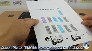 Canon Pixma TS3150 How to do Print Head Alignment [upl. by Rezal]