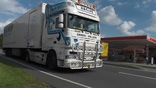 TRUCKS  HASELÜNNE FilmFotomix SCANIA V8DAF SOUND open pipes HD [upl. by Velvet]