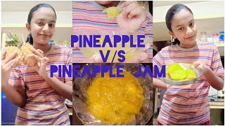 പൈനാപ്പിൾ ജാം ഉണ്ടാക്കിയാലോ l Pineapple 🍍 VS Pineapple Jam 🍍🍍pineapple youtube [upl. by Adirahs]