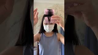 The Best Way to Style Curtain Bangs✨curtainbangtutorial bangs styling hairstyle hair [upl. by Dorran135]