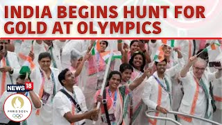 Paris Olympics 2024  Indian Contingent Stuns In Traditional Look At For Parade Of Nations  N18G [upl. by Olaf346]