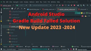 Android Studio Gradle Build Failed Solution New Update 2023 2024 [upl. by Oicnerolf413]