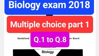 Biology exam 2018 multiple choice part 1 [upl. by Llertnac]