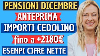 ✅UFFICIALE PENSIONI DICEMBRE ANTEPRIMA CEDOLINO DICEMBRE esempi con IMPORTI e CIFRE NETTE [upl. by Cimah]