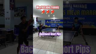 Backhand Short Pips worldtabletennis pingpong tabletennisplayer tabletennis tenismeja sports [upl. by Eirrem350]