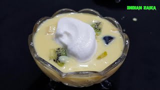 Fruit Custard Recipe in Hindi Urdu  Indian Zaika [upl. by Francisco313]