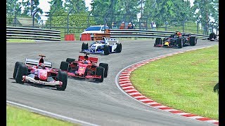 All F1 2018 Cars vs All F1 2004 Cars  Nordschleife [upl. by Novyar]