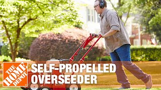 Classen SelfPropelled Overseeder Rental  The Home Depot [upl. by Idzik349]