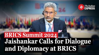 Jaishankar Emphasizes Dialogue Highlights Global Inequities at BRICS [upl. by Ademordna]