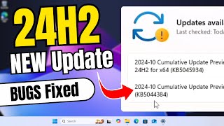 Windows 11 24H2 NEW Update⚡KB5044384  All 24H2 BUGS Fixed [upl. by Stelmach]