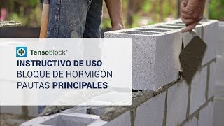 Tensoblock Instructivo general de construcción con bloques de hormigón [upl. by Lytsyrk]