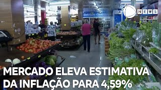 Mercado eleva estimativa da inflação para 459 em 2024 [upl. by Damien736]