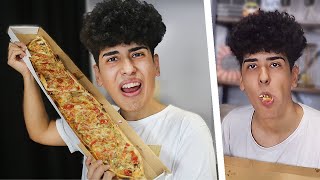 VEJETARYEN PİDE YEDİK  PizzaHamburgerLahmacun [upl. by Christiano]