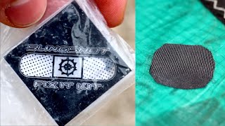 How to repair HOLES in your kite with «SLINGSHOT FIX IT KIT» [upl. by Latouche112]