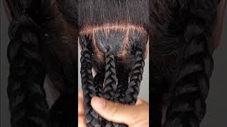 EASY DIY JUMBO KNOTLESS BOX BRAID braids boxbraids braidstyles [upl. by Tranquada202]