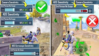 New Perfect Ads Sensitivity Gyro and Non Gyro 🔥😱 3rd person no scope sensitivity in BGMIPUBGM [upl. by Vassaux]