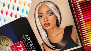 Arteza Colored Pencils Review  DEMO [upl. by Cordie]