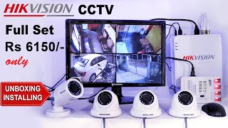 Affordable cctv camera set for home amp for shop  Hikvision CCTV combo set review amp Installation [upl. by Olotrab127]