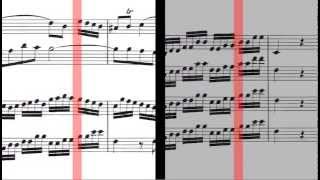 BWV 1050  Brandenburg Concerto No5 Scrolling [upl. by Hashum]