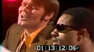 Glen Campbell Blowing in the Wind with Stevie Wonder on Glen Campbell Goodtime Hour 1969 [upl. by Winola]