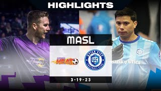 Harrisburg Heat  Utica City FC  31923  MASL Highlights 23 [upl. by Anirtal622]